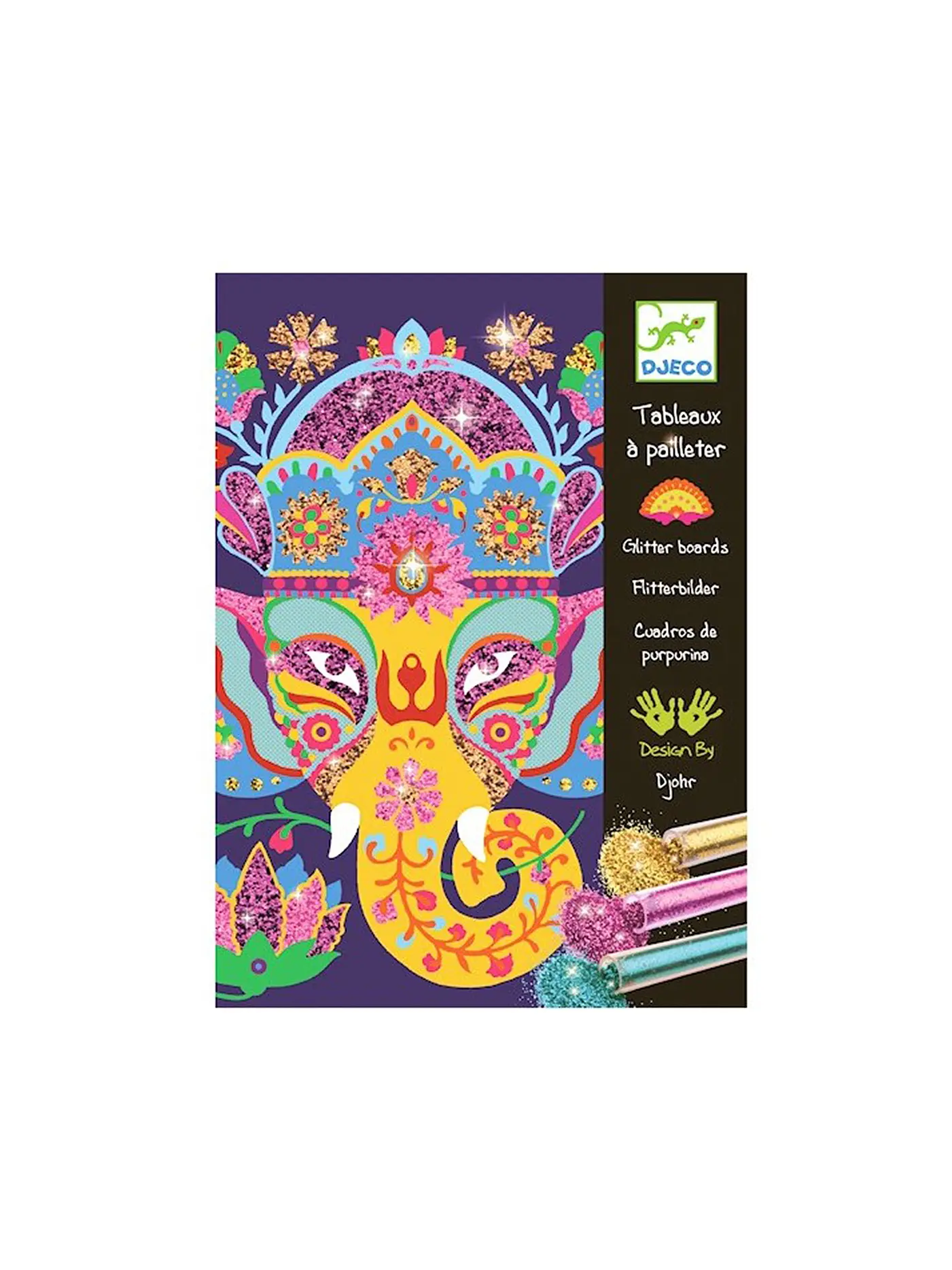 DJECO | Bastel-Set - Flitterbilder - Glitter Animals | 